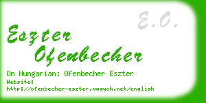 eszter ofenbecher business card